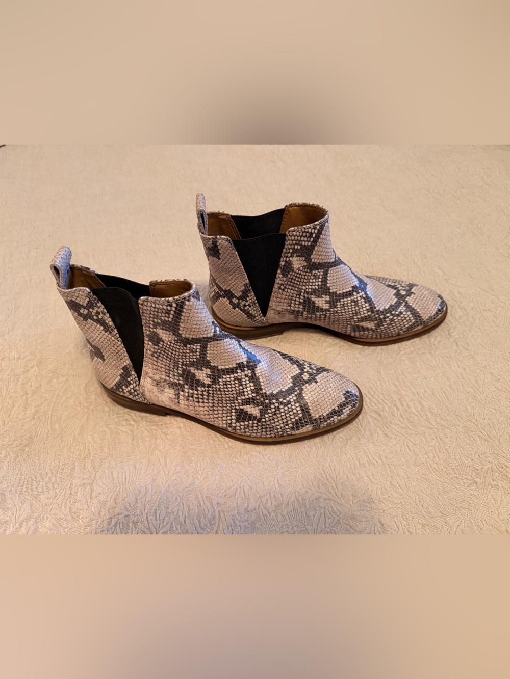 Lucky Brand Snake-Print Boots
